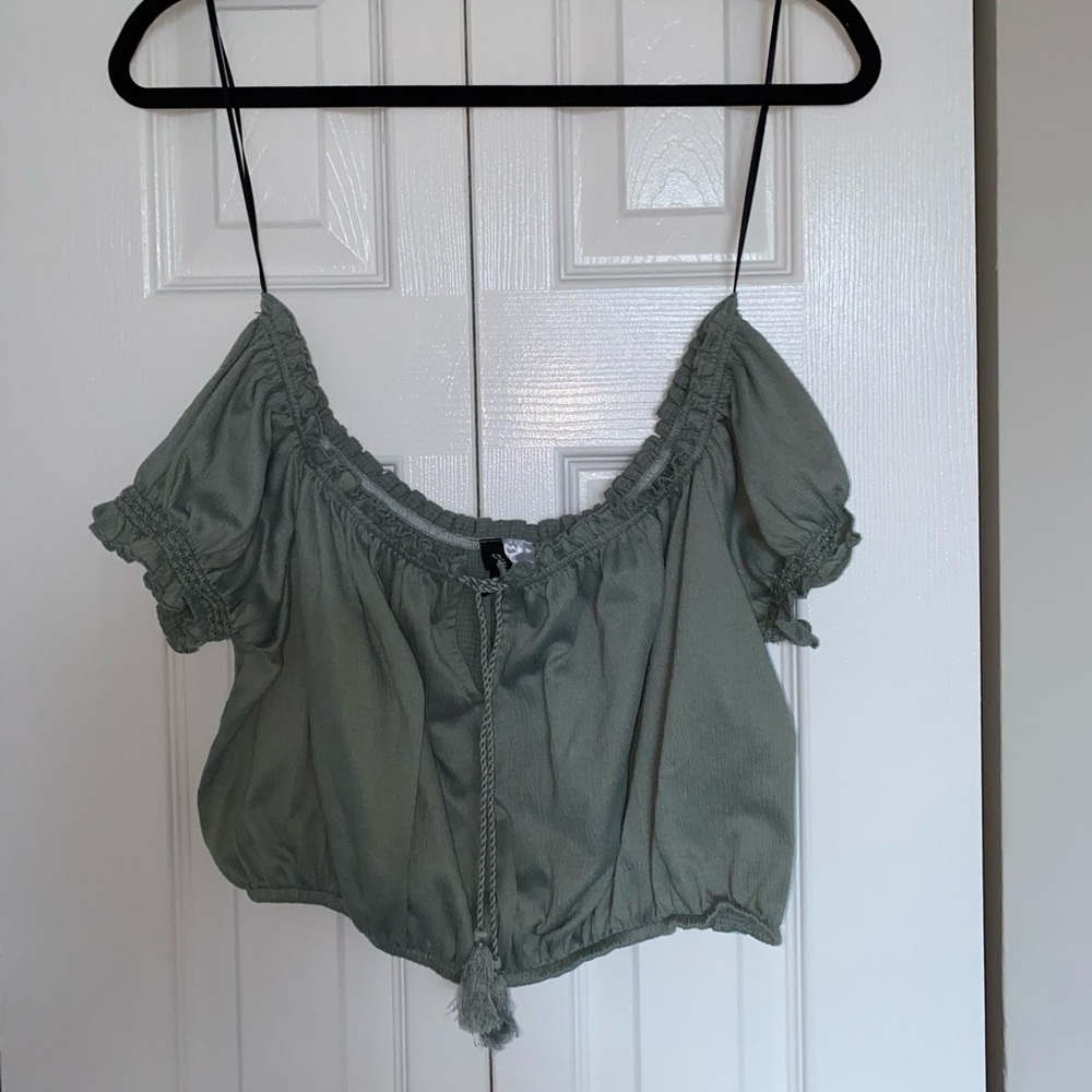 Safe green crop top